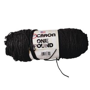 Caron Yarn Skein, 100% Acrylic Dark Grey Mix 11 Oz. Used